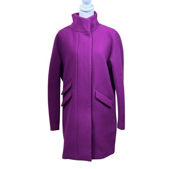 J. Crew Jackets & Blazers - J. Crew New Cocoon Coat, magneta, minimalist, modern classic, statement coat